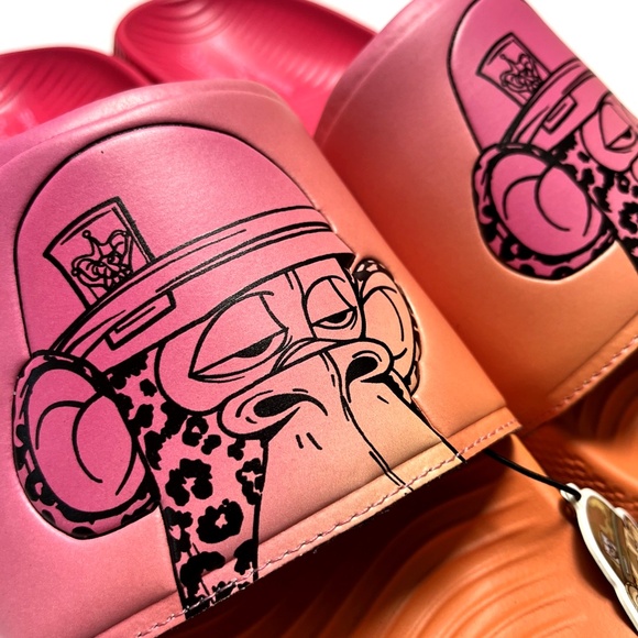 NWOB Skechers x Snoop Dogg Dr. Bombay Slide Sandals Men’s Pink Orange Monkey - Picture 3 of 9